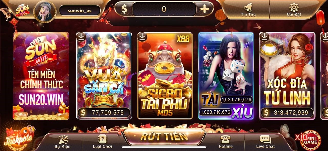 Trải nghiệm chơi thú vị tại Sunwin